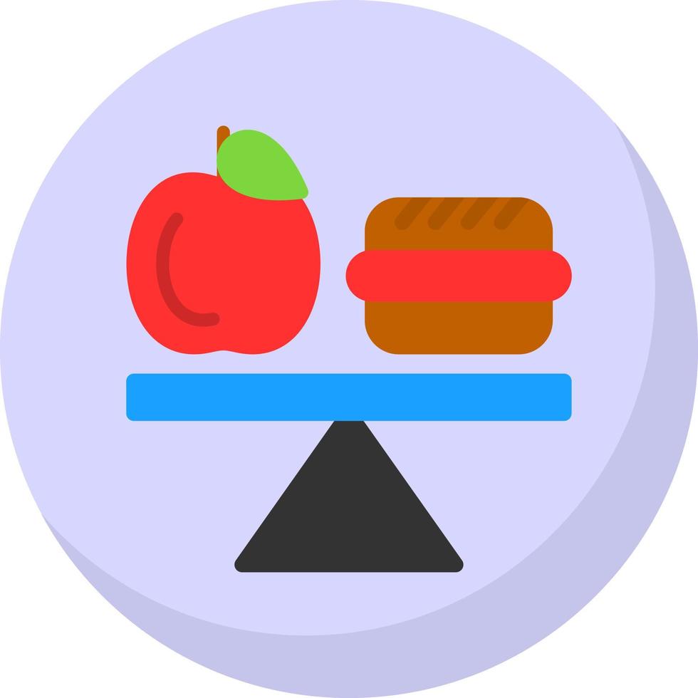 equilibrato dieta vettore icona design