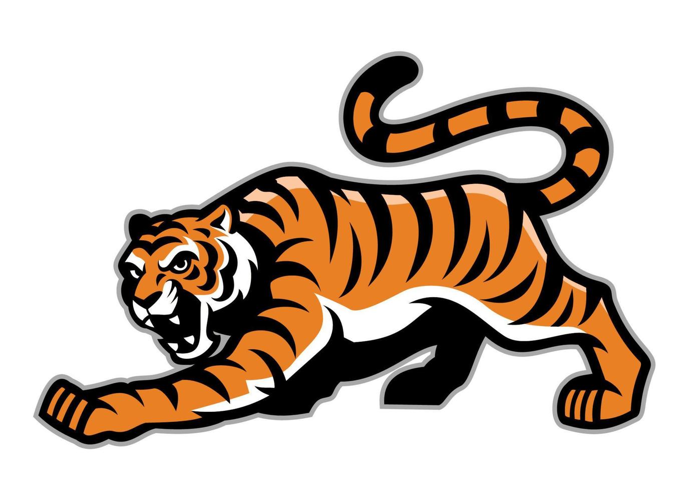tigre portafortuna logo sport e esport vettore