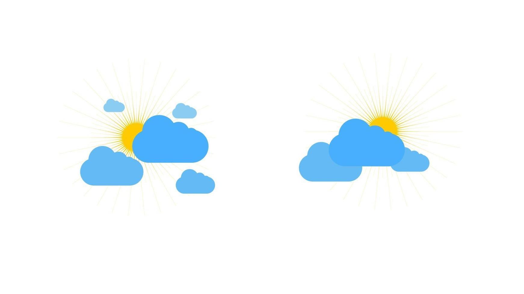 icona del segno di tempo soleggiato su priorità bassa bianca. illustrazione del sole giallo vettore