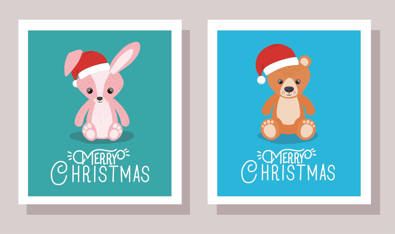 buon natale card set vettore