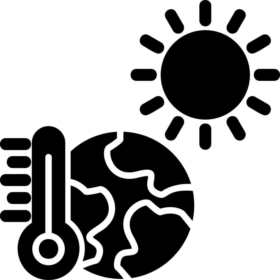 caldo tempo metereologico vettore icona