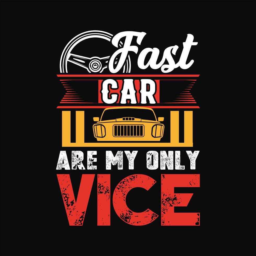 design t-shirt per auto vettore