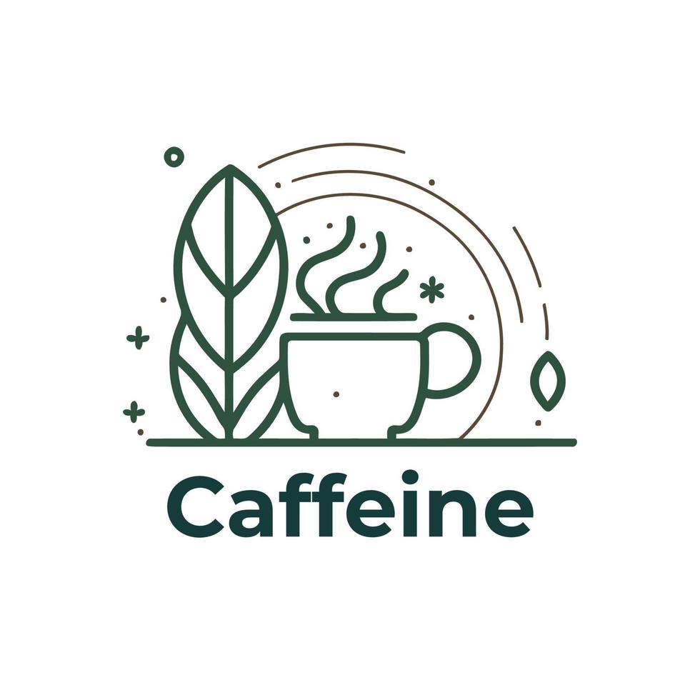 caffè logo design modello. linea arte stile vettore illustrazione.