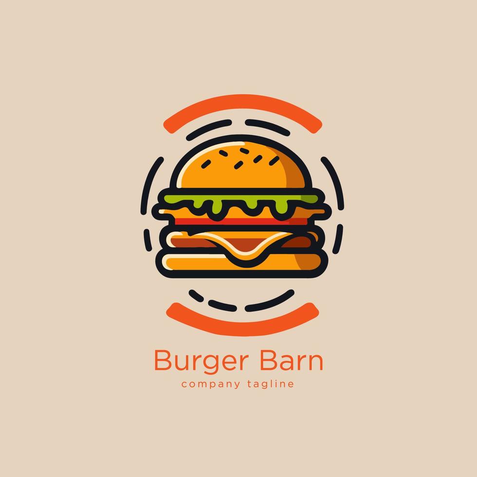 hamburger logo design modello. veloce cibo icona. vettore illustrazione.