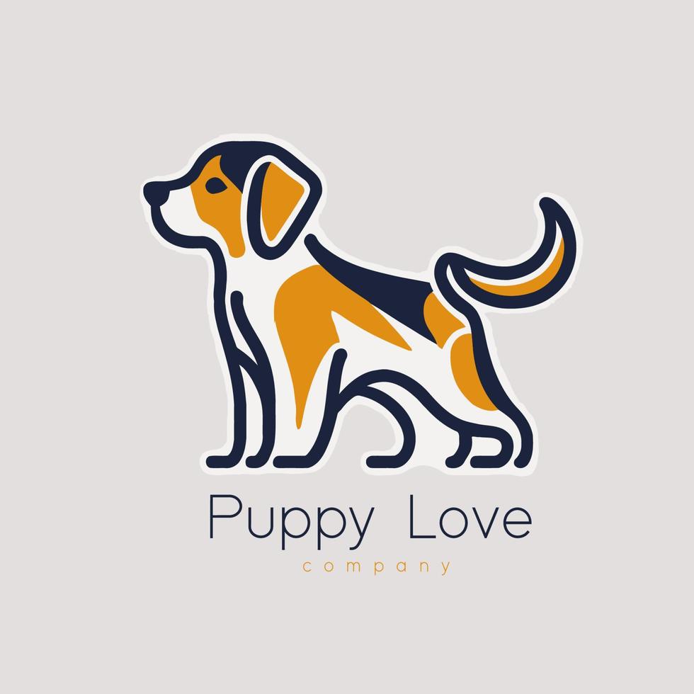 cucciolo logo modello. vettore illustrazione di un' animale domestico negozio.