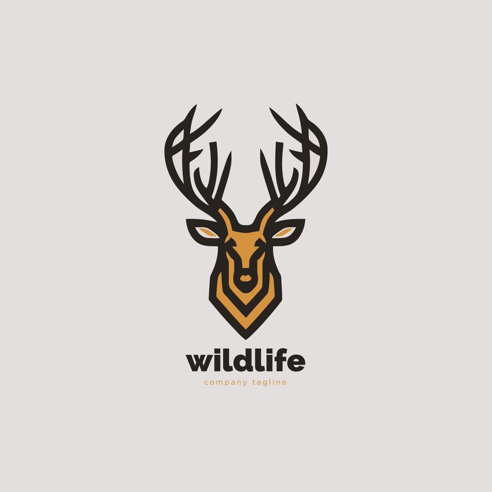 cervo logo modello vettore illustrazione icona elemento isolato - vettore cartello cervo logo