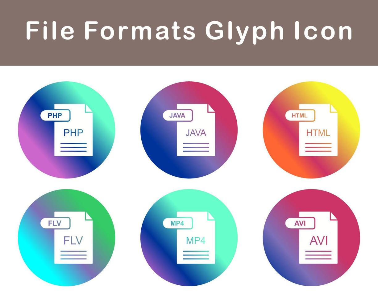 file formati vettore icona impostato