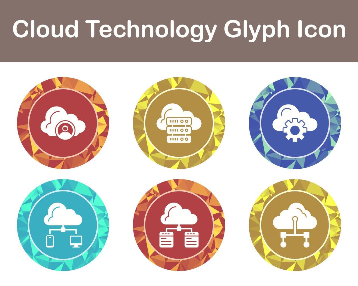 nube tecnologia vettore icona impostato