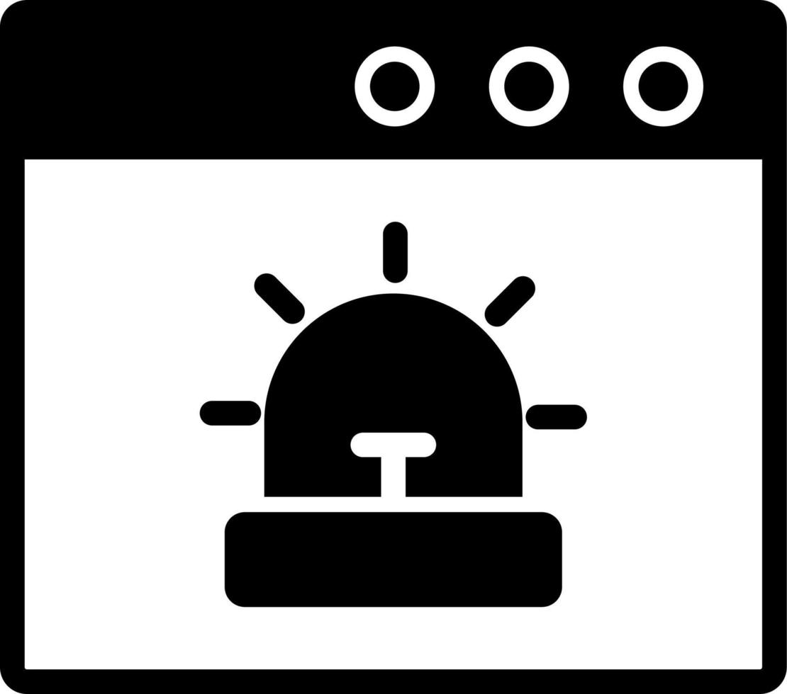 del browser mettere in guardia vettore icona