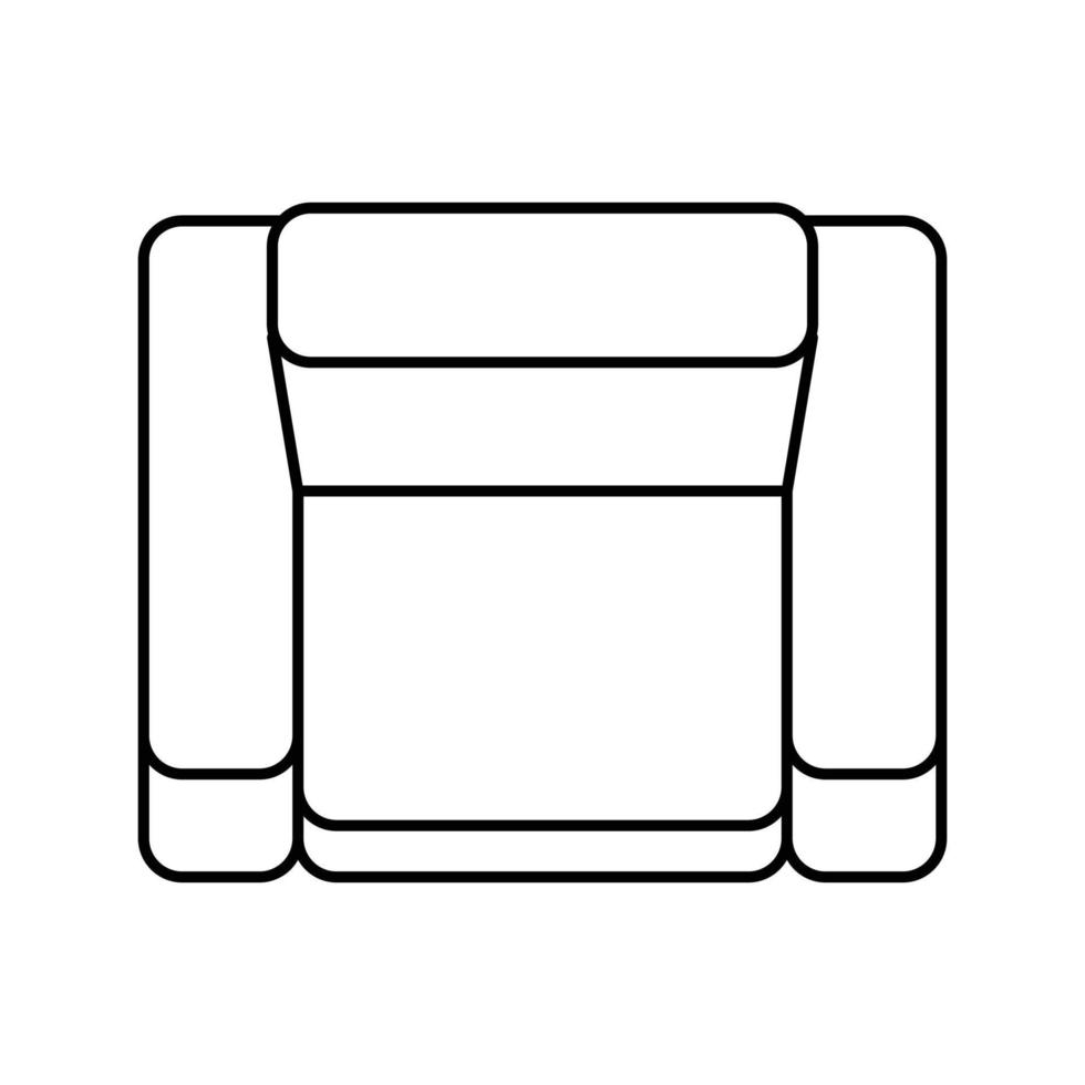 sedia superiore Visualizza linea icona vettore illustrazione