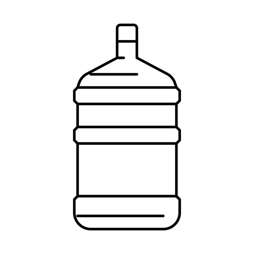 Prodotto acqua plastica bottiglia linea icona vettore illustrazione
