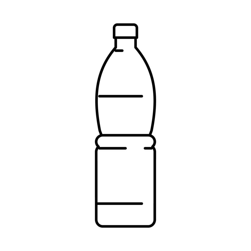 bevanda acqua plastica bottiglia linea icona vettore illustrazione