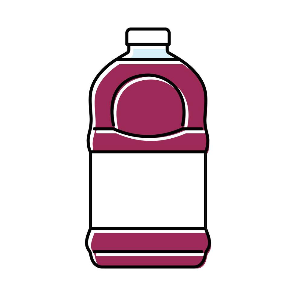 riciclare succo plastica bottiglia colore icona vettore illustrazione