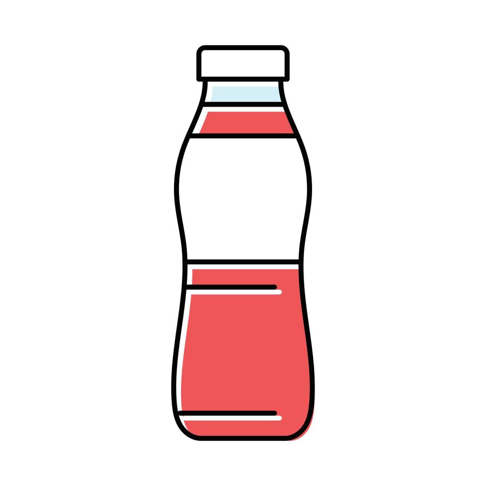 bevanda succo plastica bottiglia colore icona vettore illustrazione