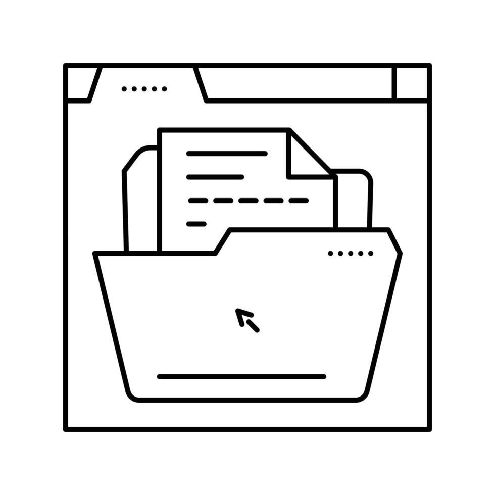 ragnatela documento file linea icona vettore illustrazione