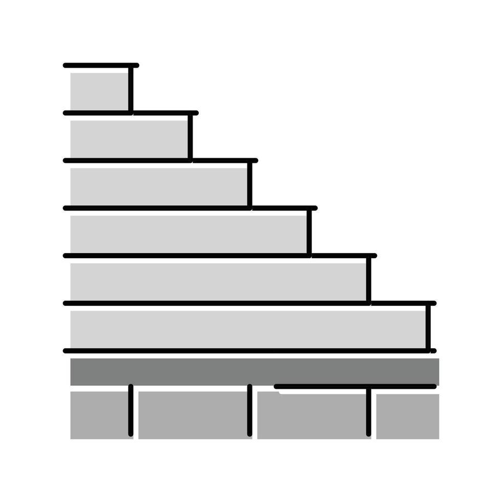 le scale edificio struttura colore icona vettore illustrazione