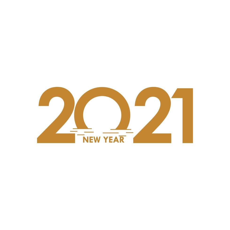 felice anno nuovo 2021 celebrazione modello vettoriale illustrazione design