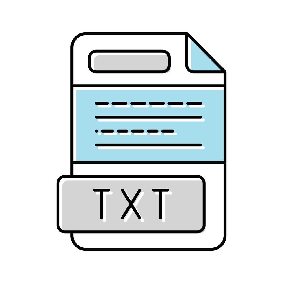 testo file formato documento colore icona vettore illustrazione