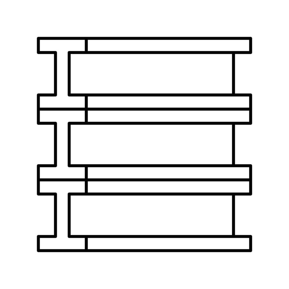 sezione acciaio produzione linea icona vettore illustrazione