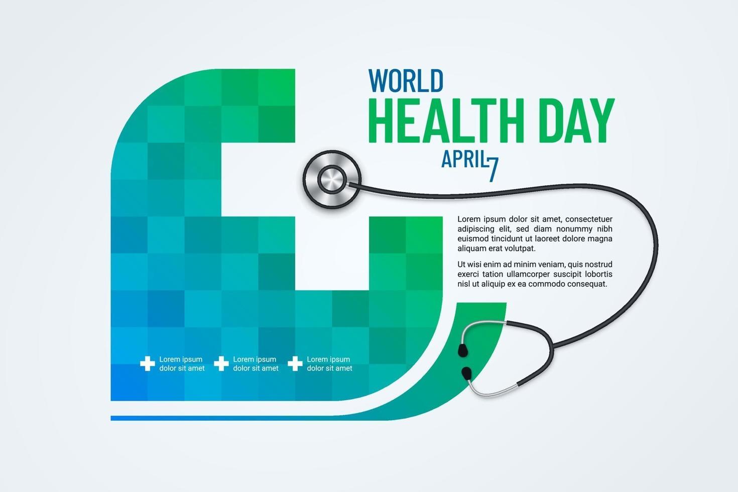 design di banner per la giornata mondiale della salute vettore