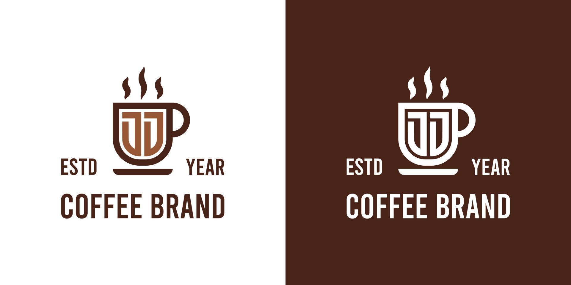 lettera dd caffè logo, adatto per qualunque attività commerciale relazionato per caffè, Tè, o altro con dd iniziali. vettore