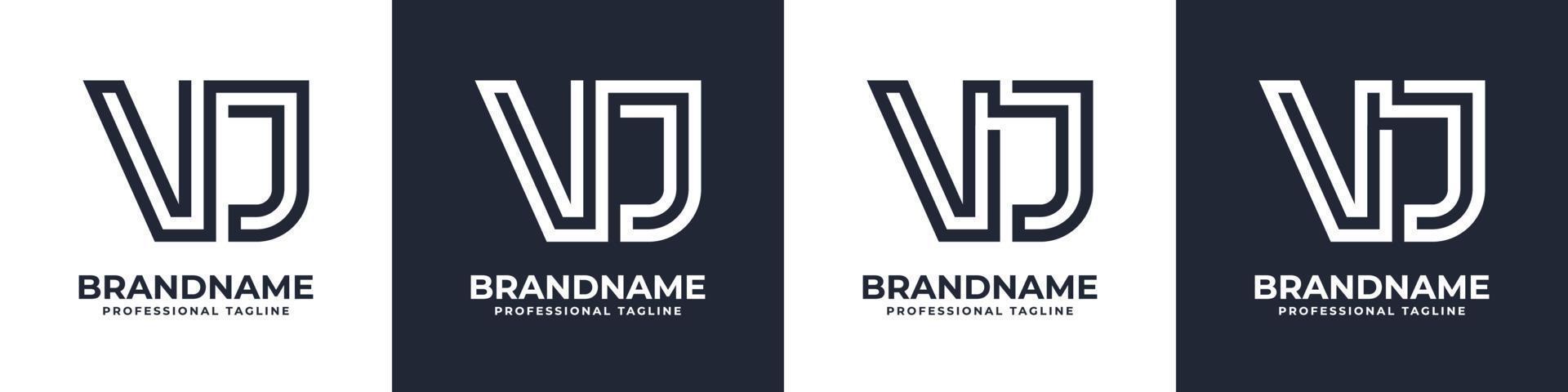 semplice vj monogramma logo, adatto per qualunque attività commerciale con vj o jv iniziale. vettore