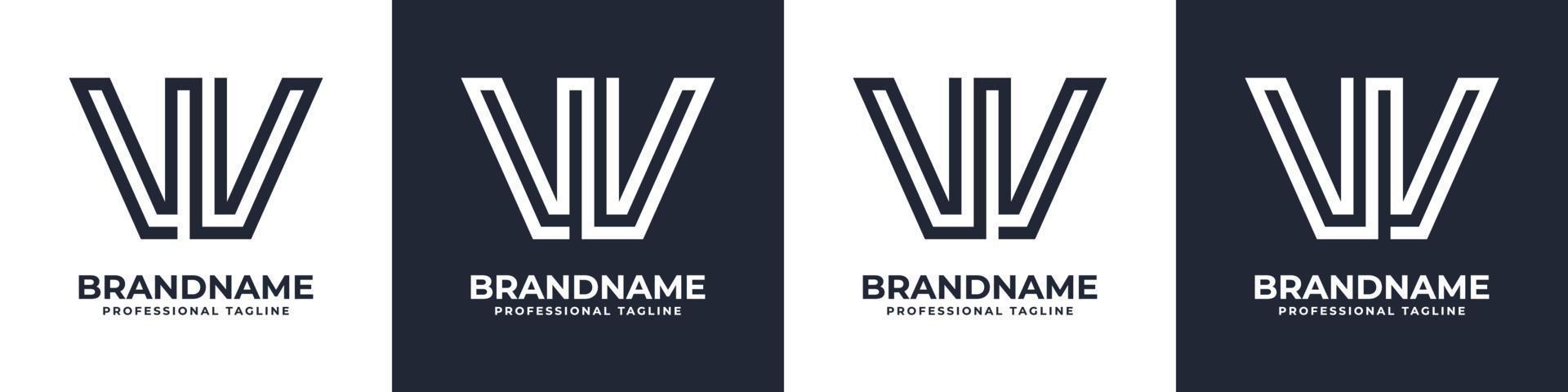 semplice vv monogramma logo, adatto per qualunque attività commerciale con vv o v iniziale. vettore