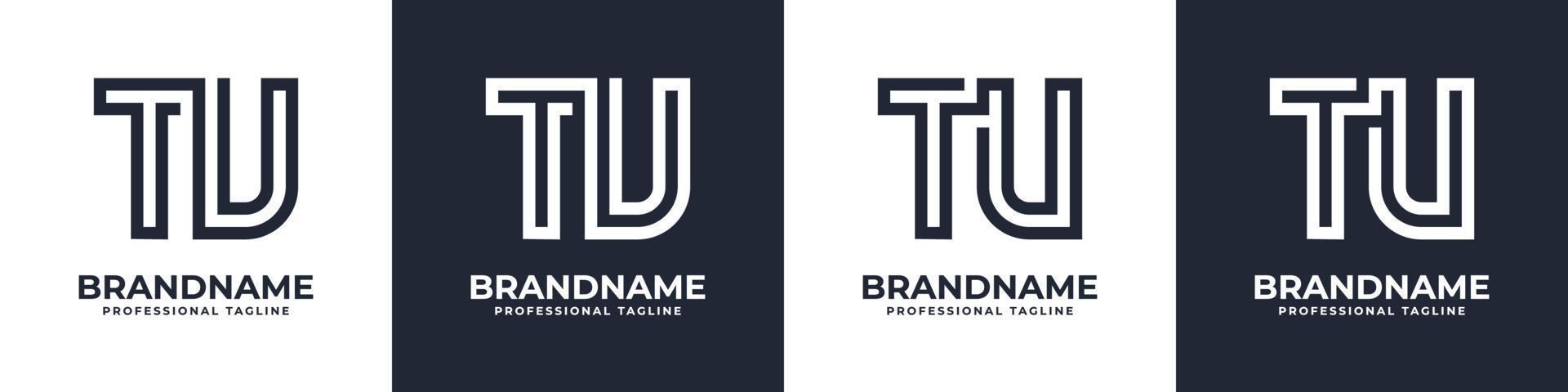 semplice tu monogramma logo, adatto per qualunque attività commerciale con tu o ut iniziale. vettore