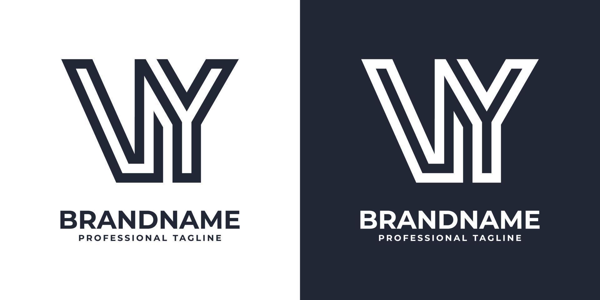 semplice vy monogramma logo, adatto per qualunque attività commerciale con vy o yv iniziale. vettore