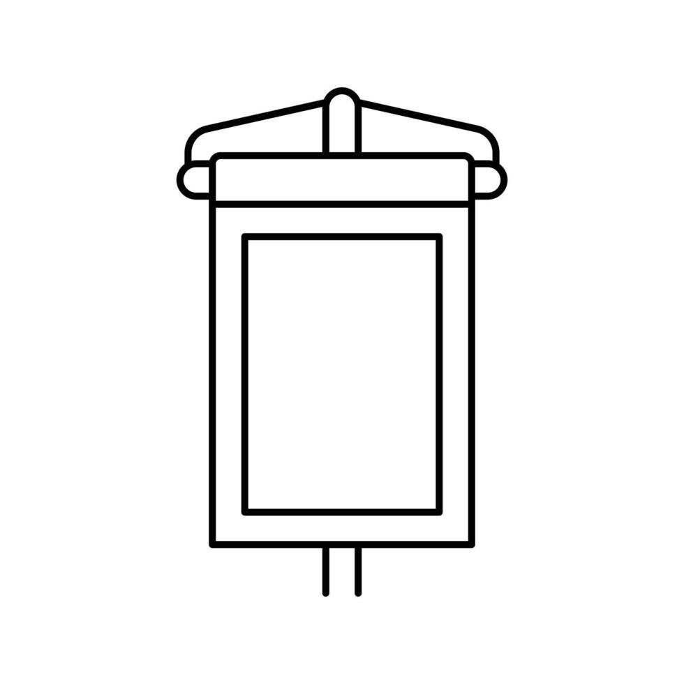 bandierina bandiera bandiera linea icona vettore illustrazione