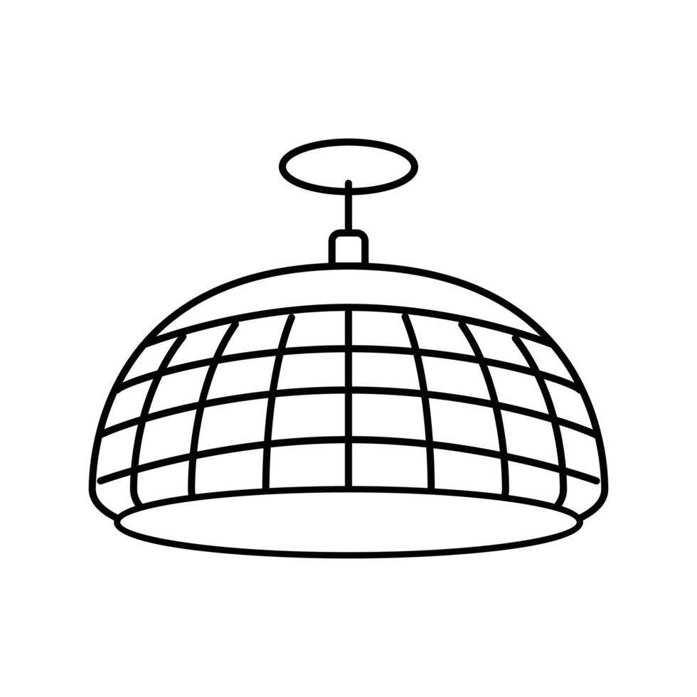 camera lampada soffitto linea icona vettore illustrazione