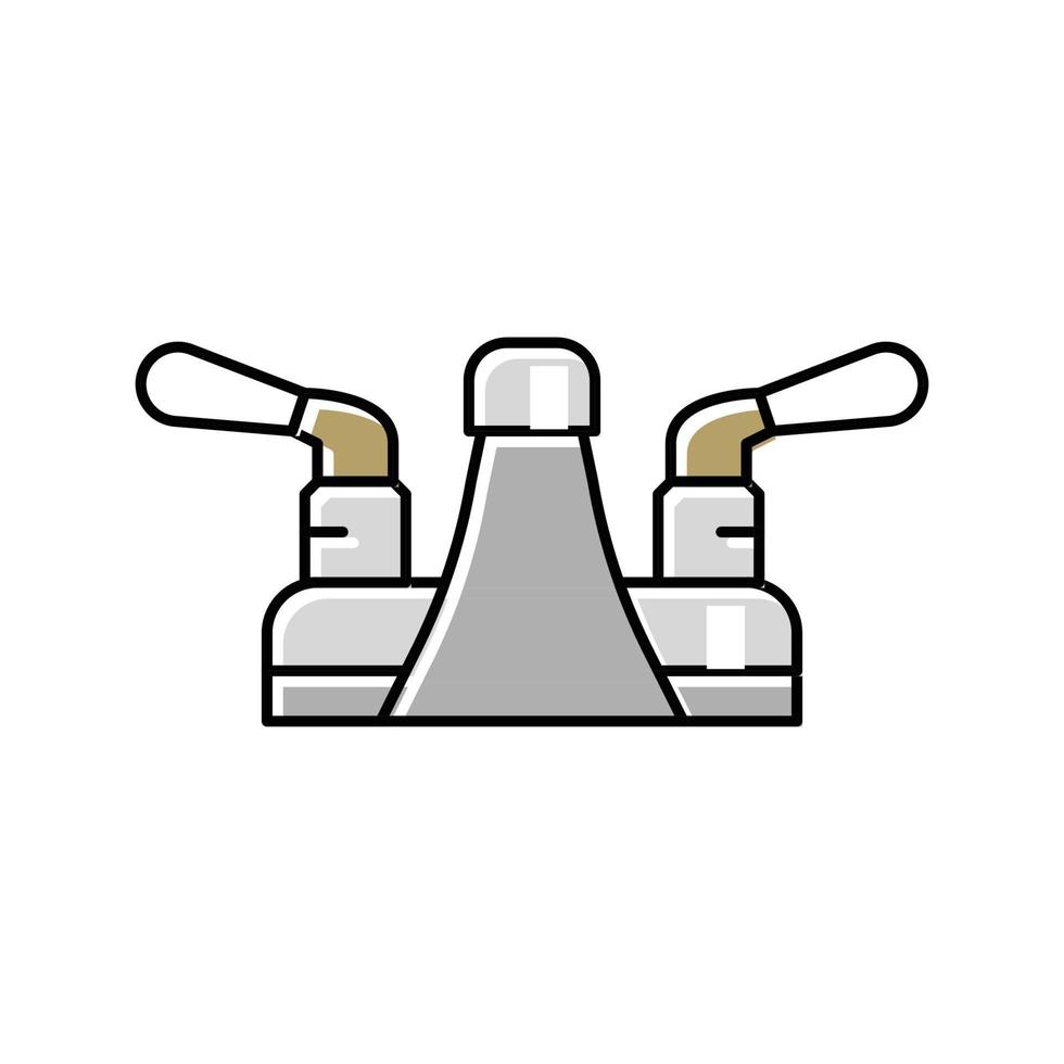 argento rubinetto acqua colore icona vettore illustrazione