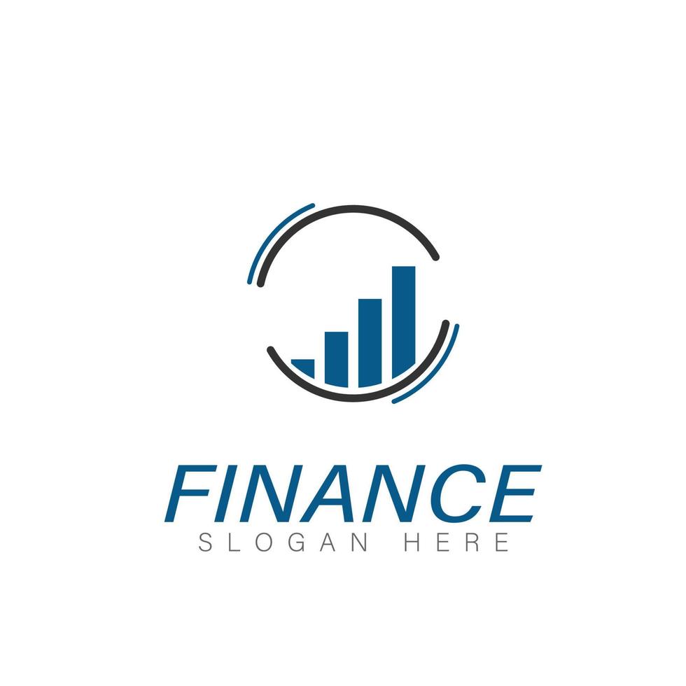 design del logo finanziario e contabile di raccolta fondi vettore