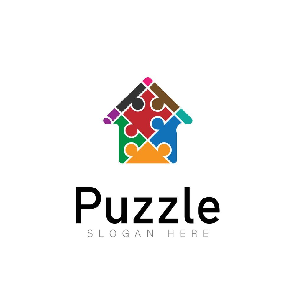 puzzle impostato logo vettore modello scarica