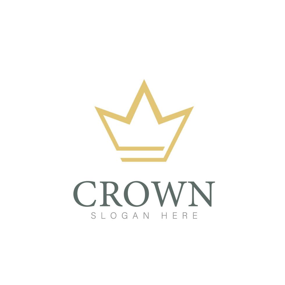 moderno corona logo modello. corona icona lusso design vettore
