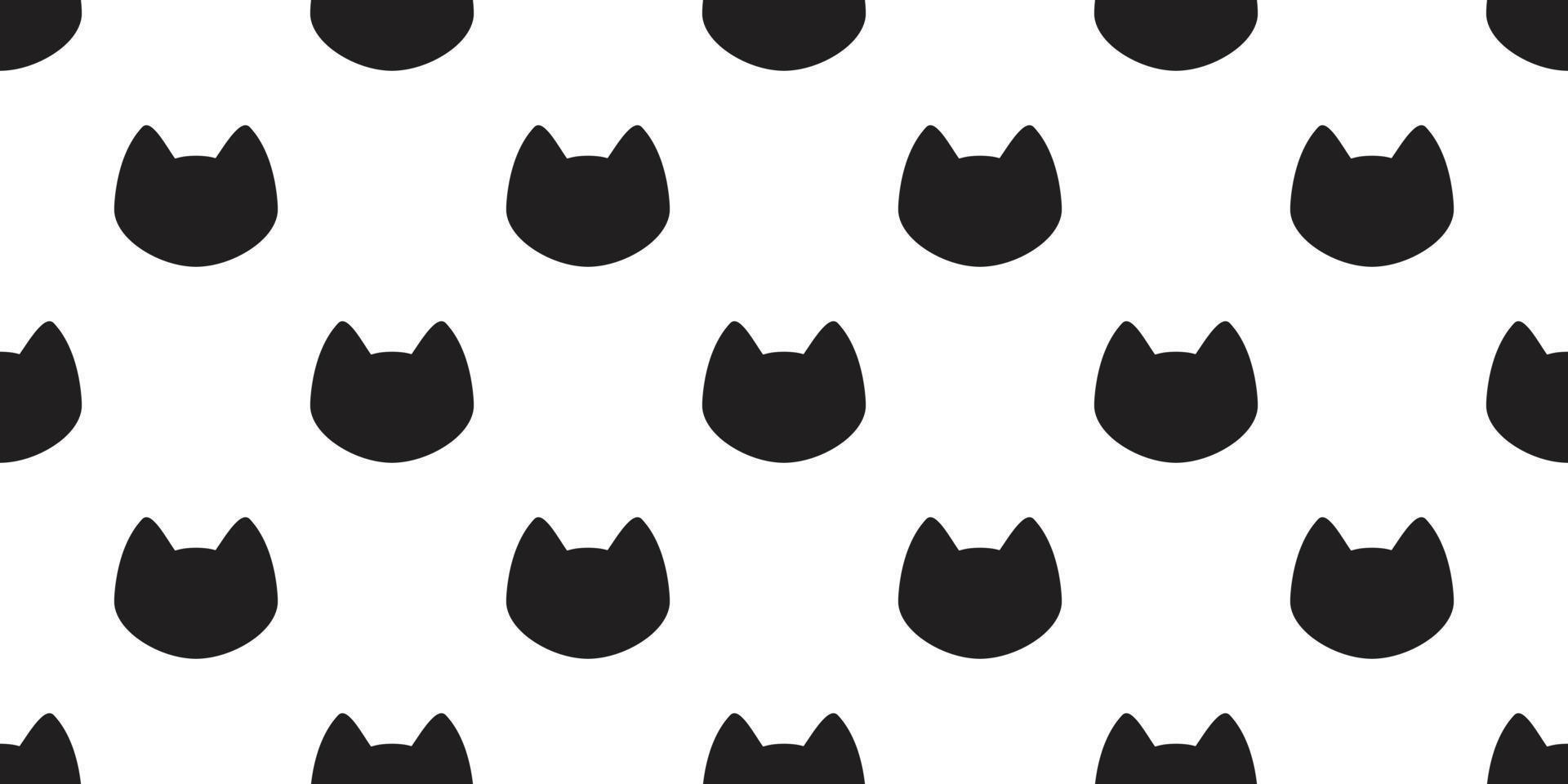gatto senza soluzione di continuità vettore modello gattino testa icona isolato sfondo sfondo