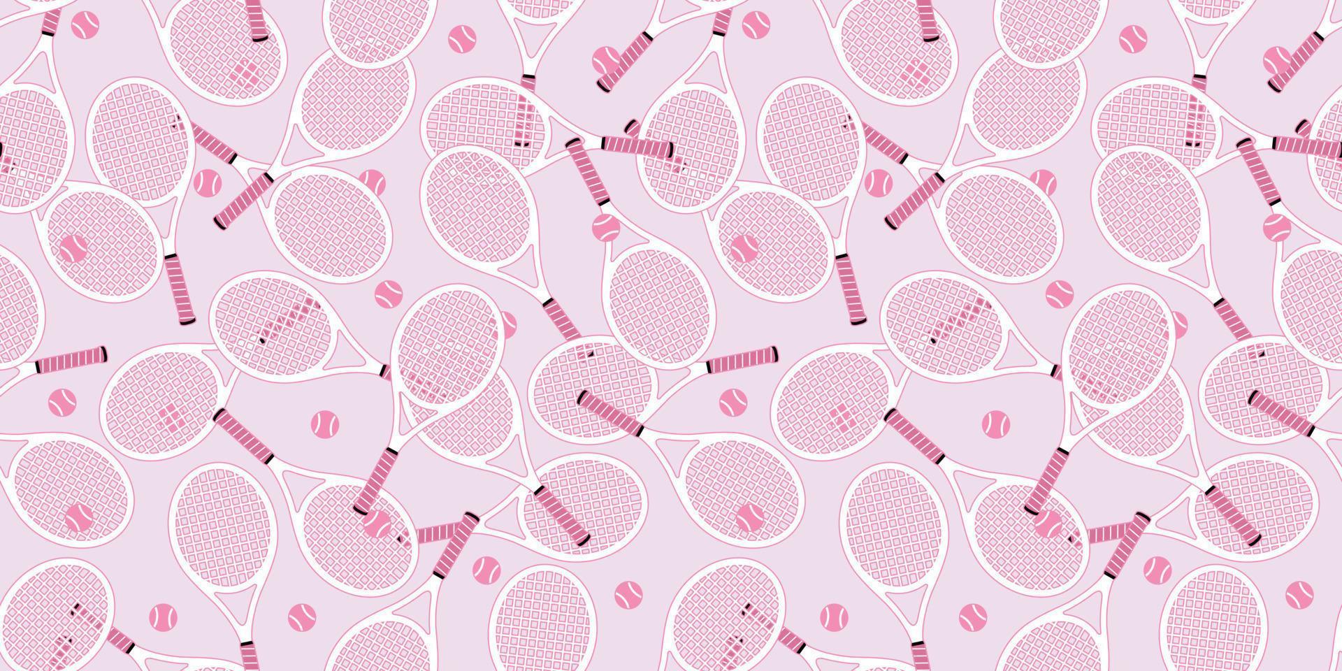 senza soluzione di continuità modello tennis racchetta badminton vettore sfondo isolato sfondo rosa