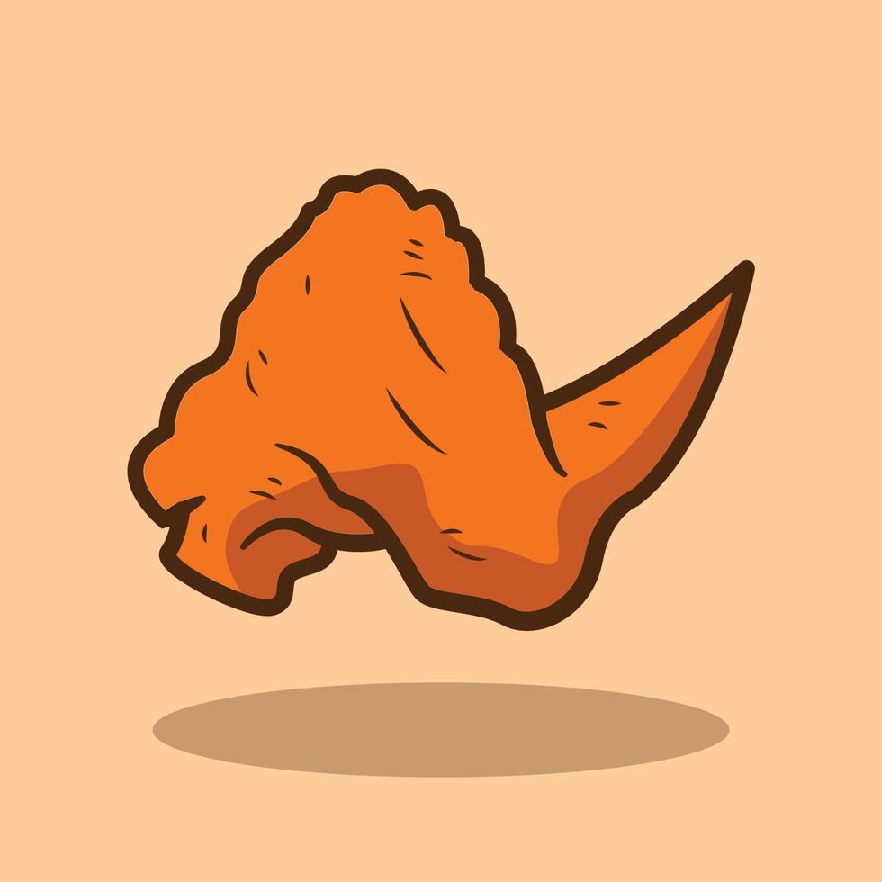 il illustrazione di Ali fritte pollo vettore