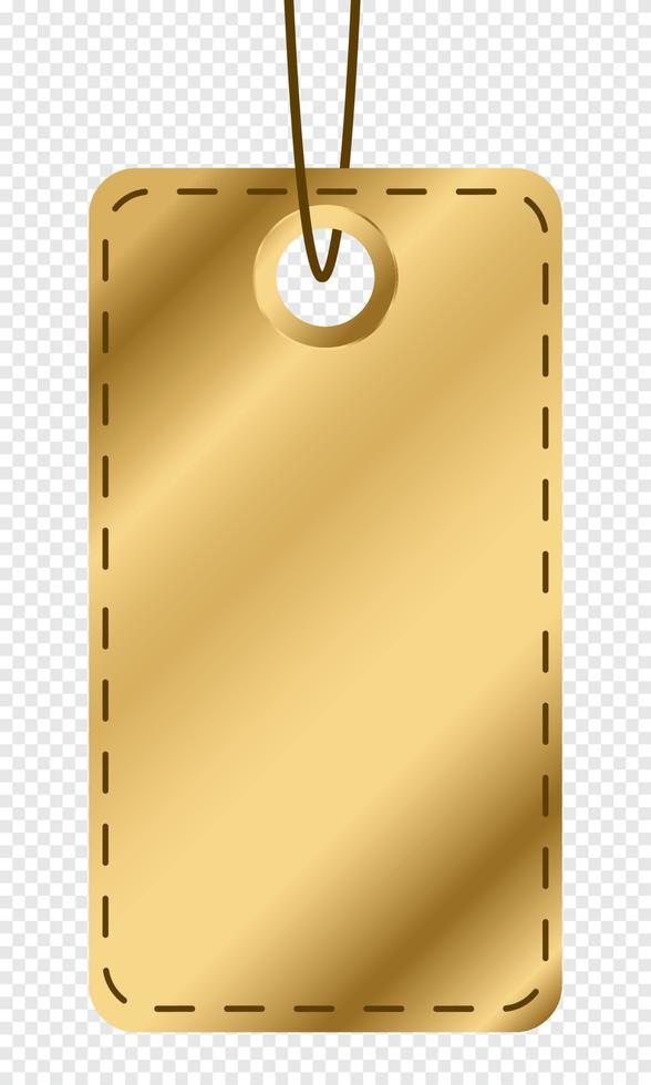 oro prezzo etichetta design. oro prezzo etichetta. oro prezzo etichetta con punto. vuoto d'oro prezzo o regalo etichetta. vettore illustrazione