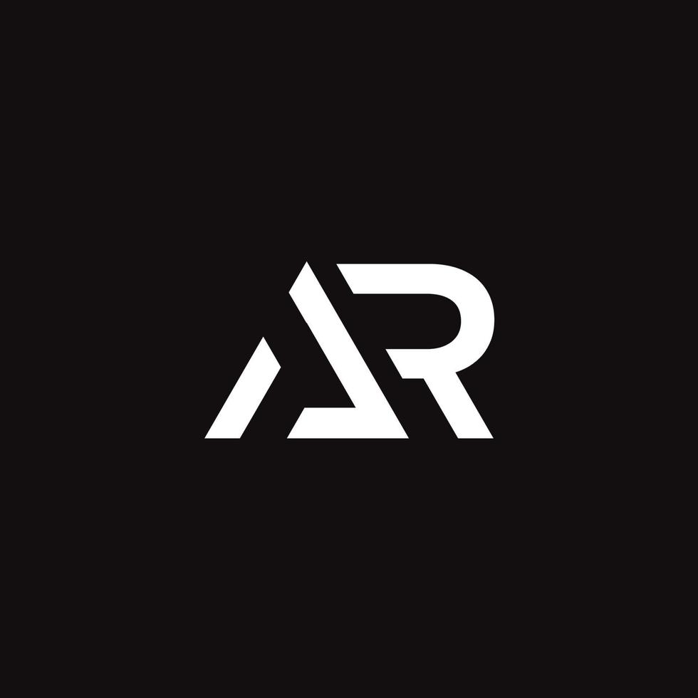 vettore iniziale lettera ar tipografia logo design vettore