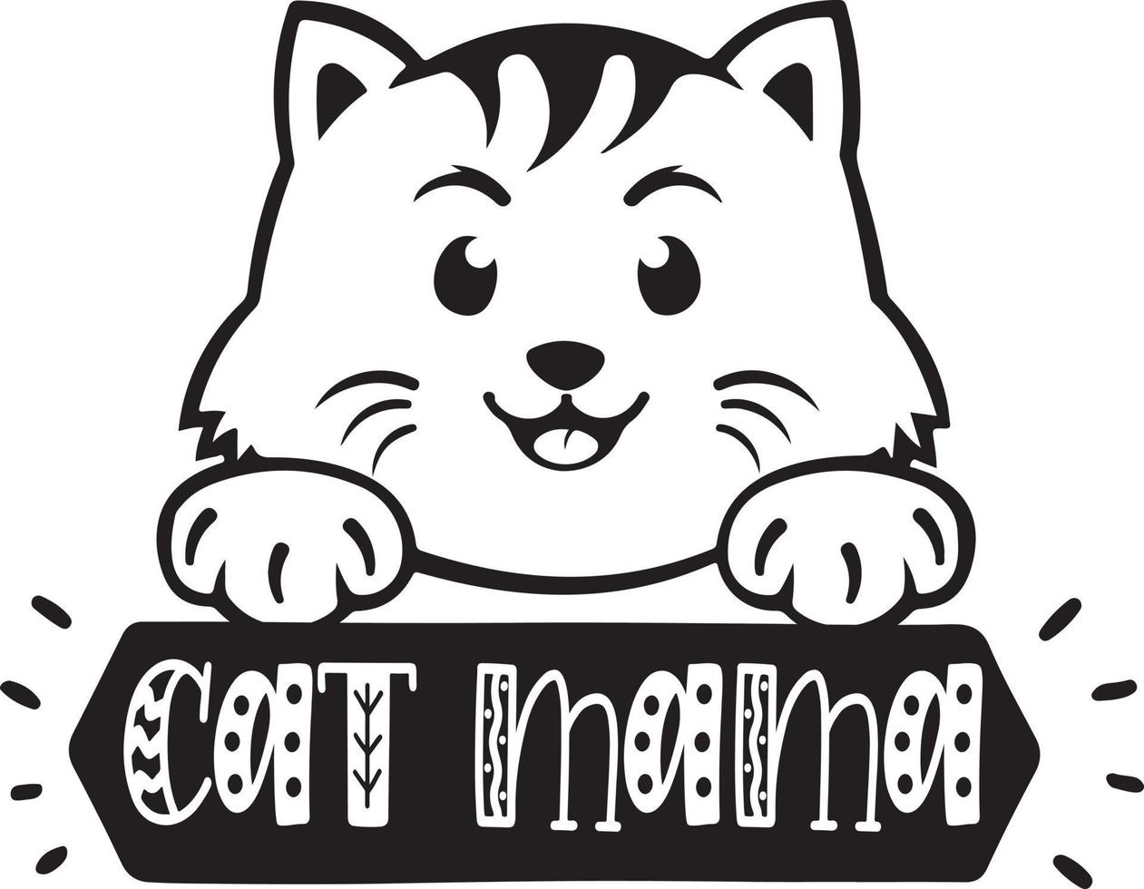 gatto svg design vettore