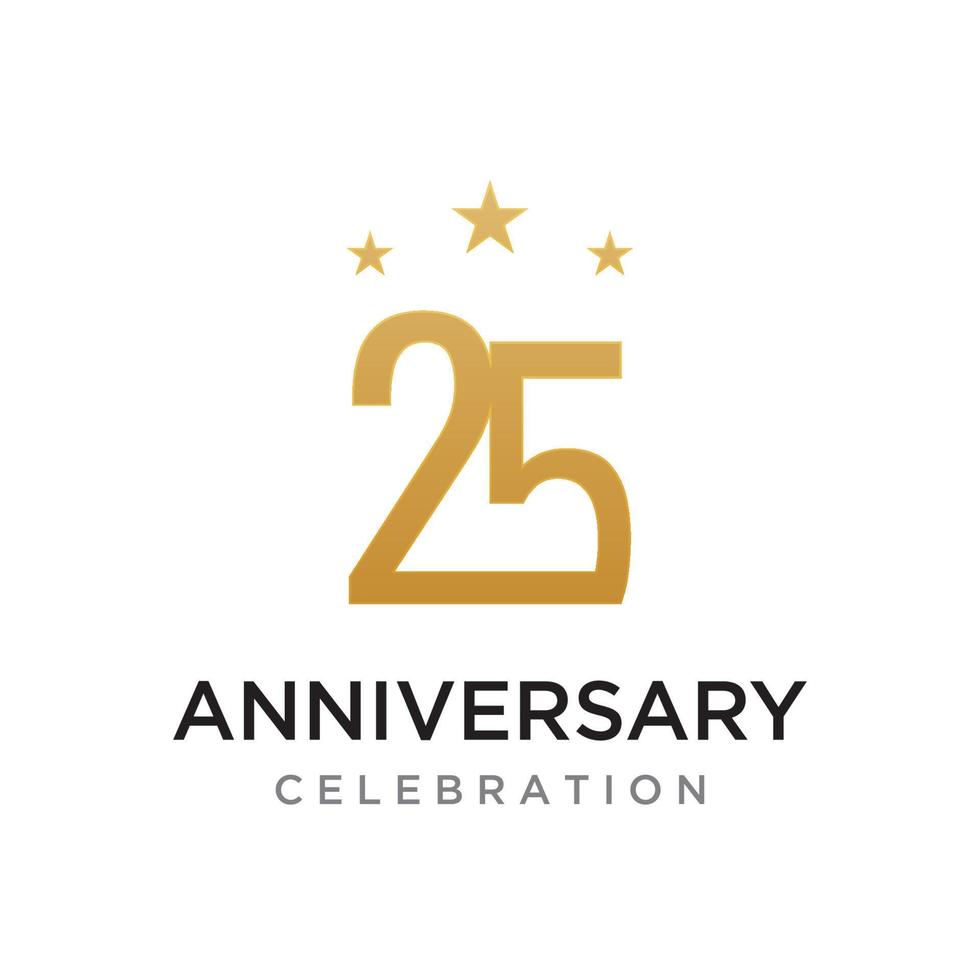 25 anniversario celebrazione logotipo design.can essere per saluto carta, celebrazione, invito. vettore