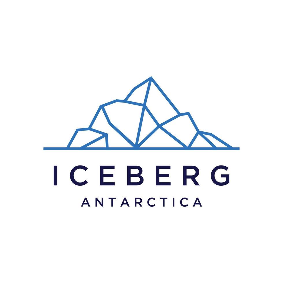 astratto geometrico artico iceberg logo design minimalista vettore illustrazione.