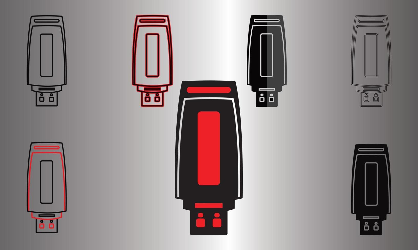 Flash Disk icona disegno, digitale tecnologia elettronico dati Conservazione simbolo vettore