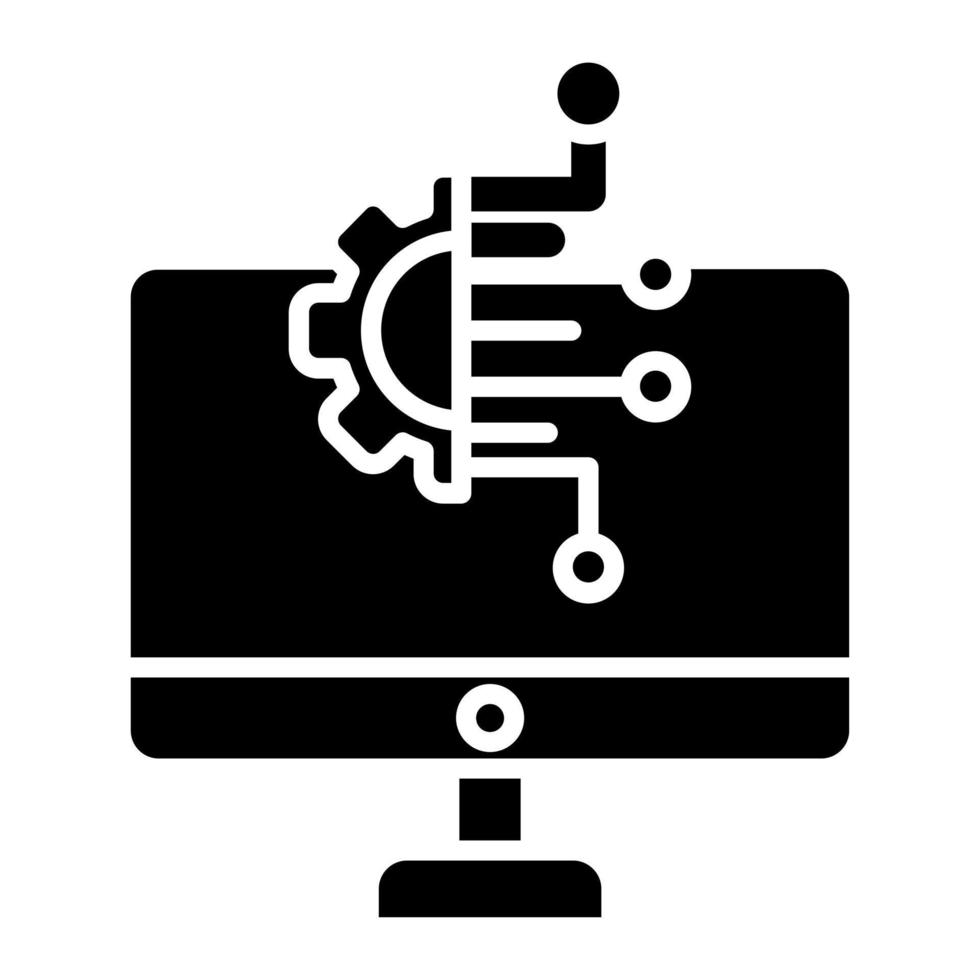 digitale tecnologia icona stile vettore