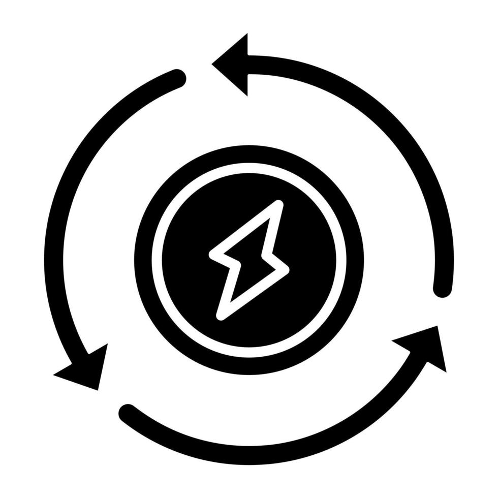 eco energia icona stile vettore