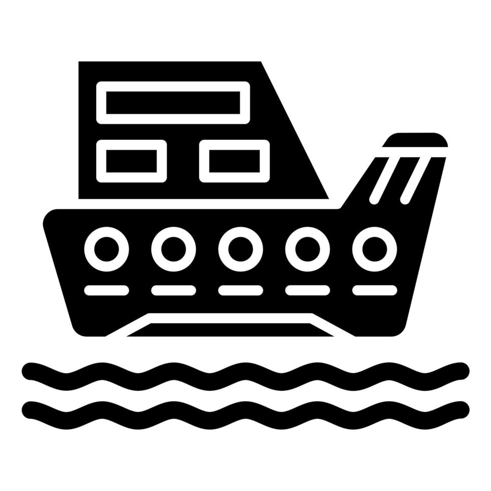 stile icona barca vettore