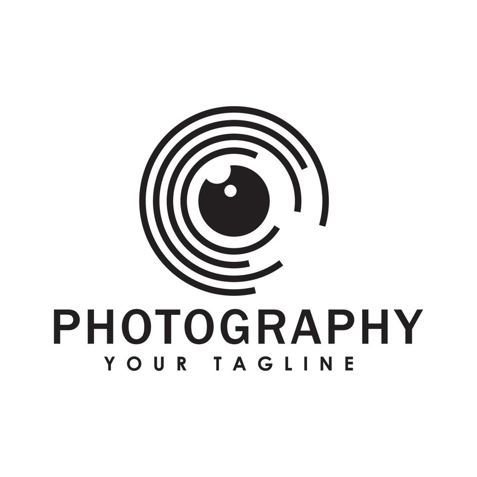 modello di logo di fotografia vettore