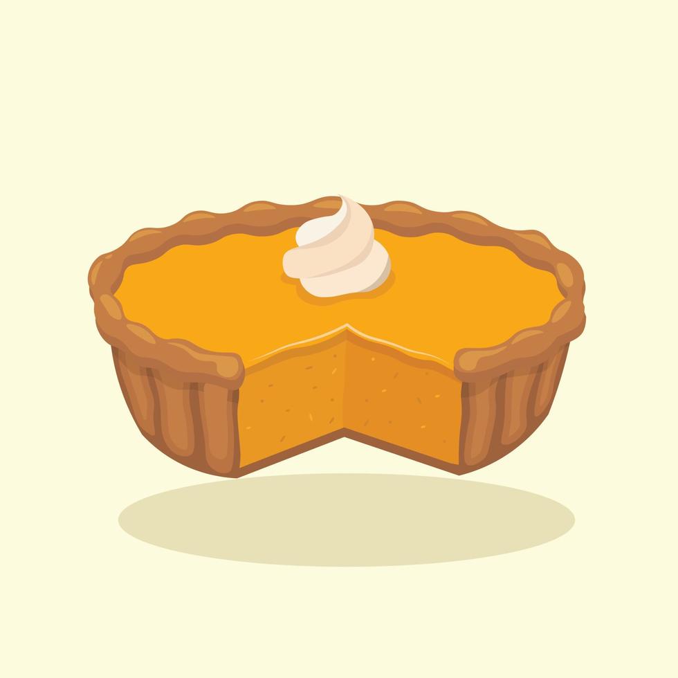 totale arancia torta con crema vettore illustrazione