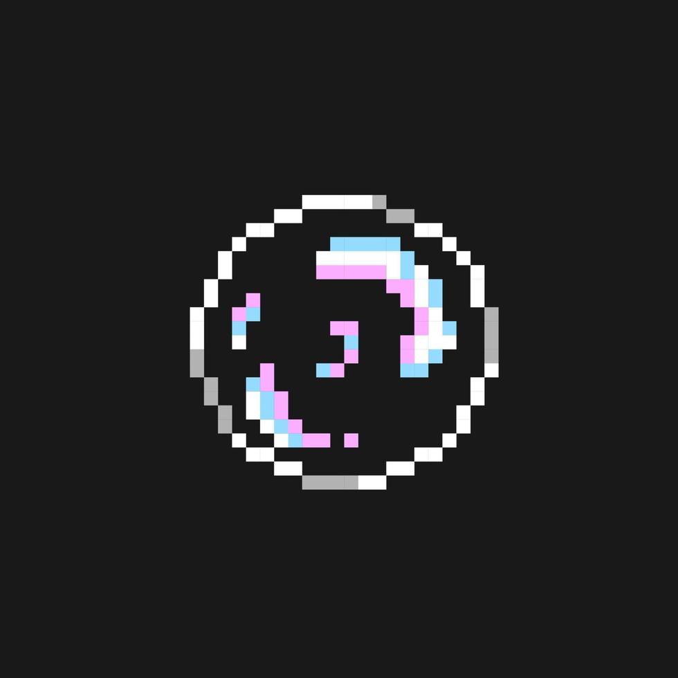 singolo bolla nel pixel arte stile vettore